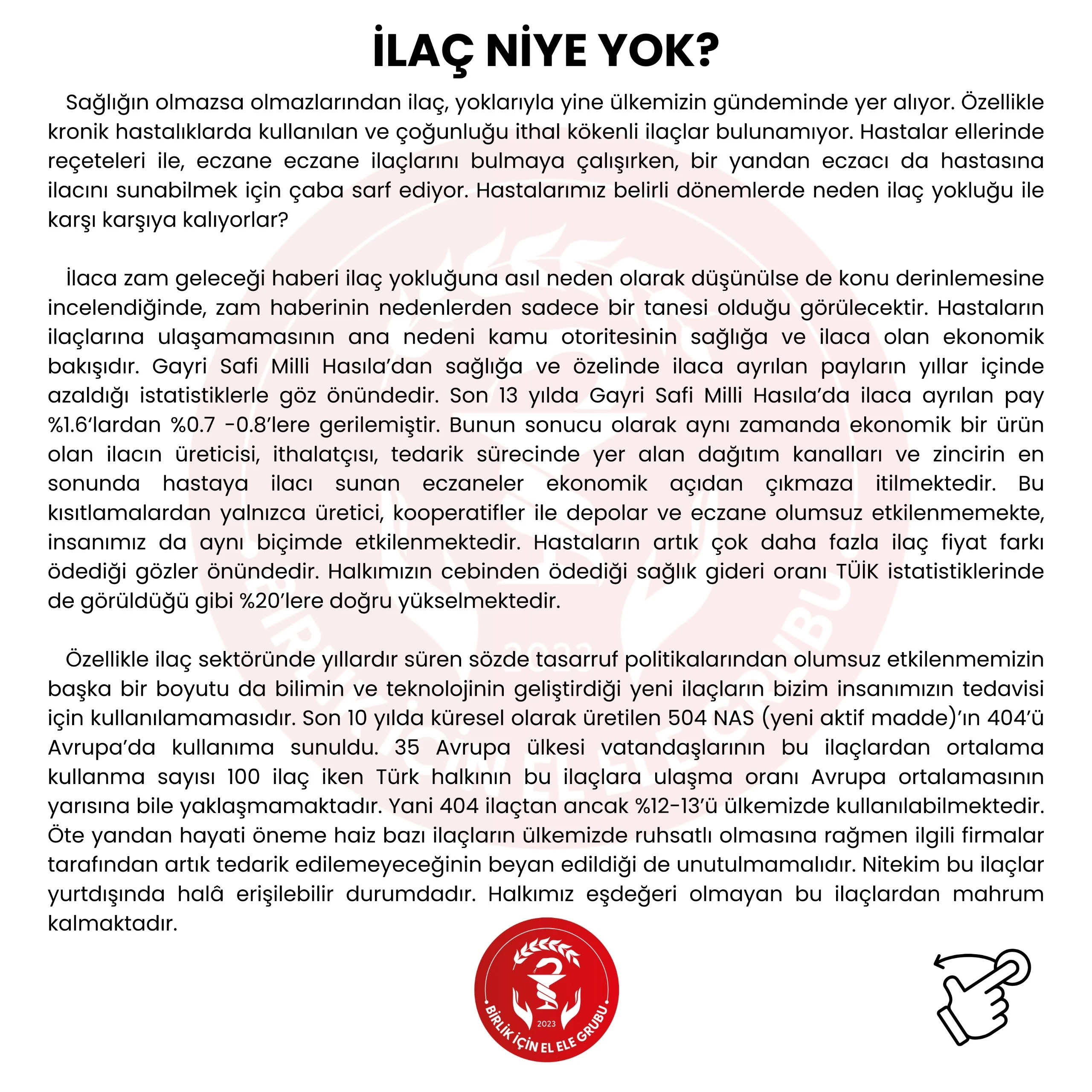 Eczacı Odalarından Ortak Açıklama: İlaç Niye Yok?