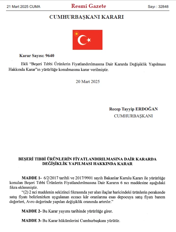 İlaç Fiyat Değişikliklerinden Eczacılar Etkilenmeyecek! İlaç Fiyat Kararnamesi Güncellendi